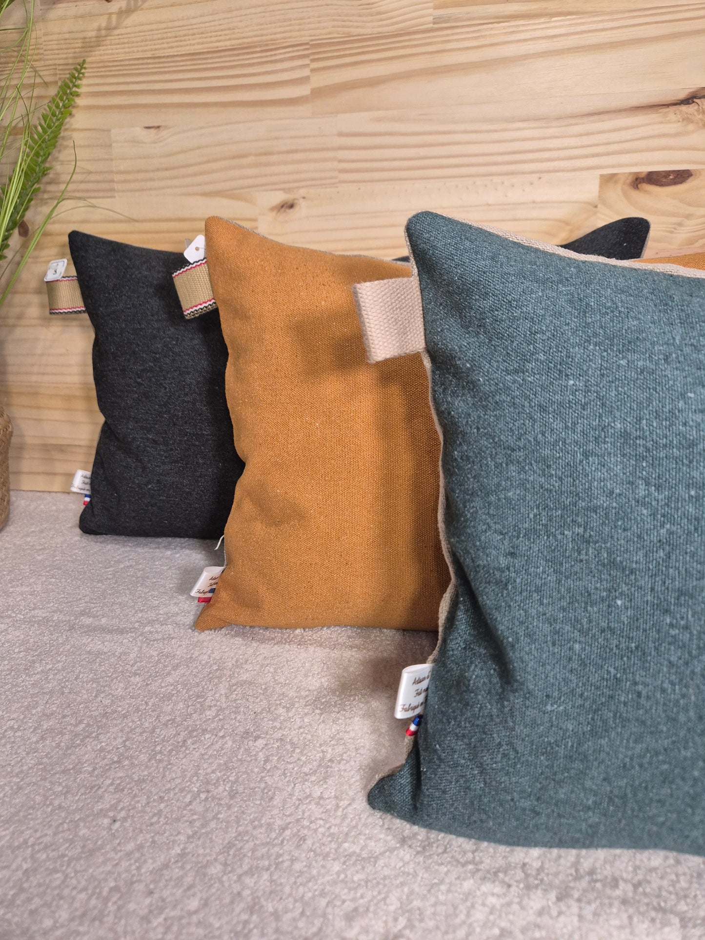 Housse de coussin la poste en chanvre 50x50